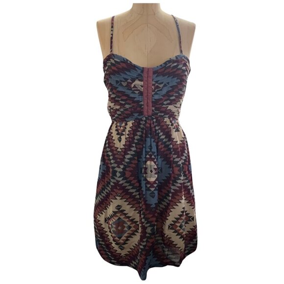 Billabong Dresses & Skirts - Billabong Davenport Aztec Tribal Print Dress Womens SIze Large